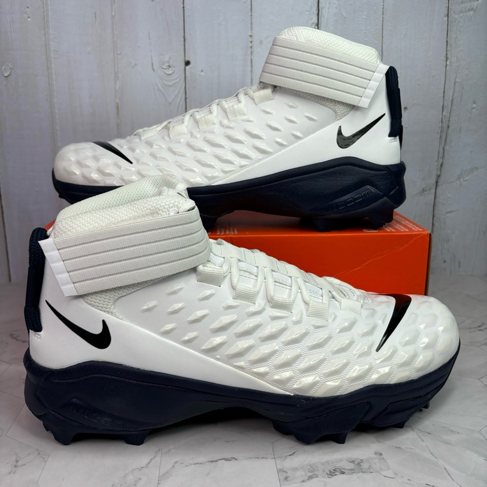 Nike Force Savage Pro 2 Shark Mens Sizes Football Cleats White Navy BV5448-102